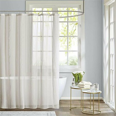 MADISON PARK 72 x 72 in. Sheer Shower Curtain - White MP70-5783